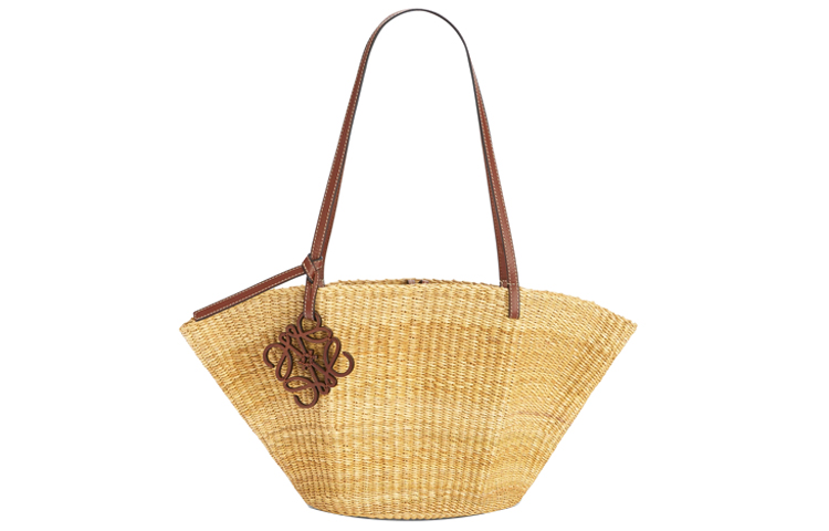 

LOEWE Плетеная пляжная сумка из соломы