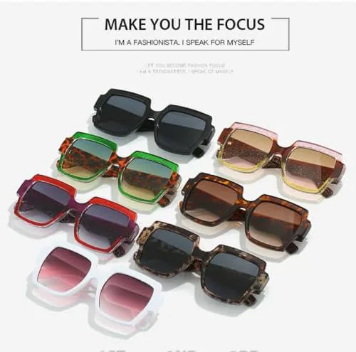 

Квадратные женские солнцезащитные очки в винтажном стиле, мужские солнцезащитные очки больших размеров, женские очки с защитой от УФ-излучения UV400 MTZJH, Leopard