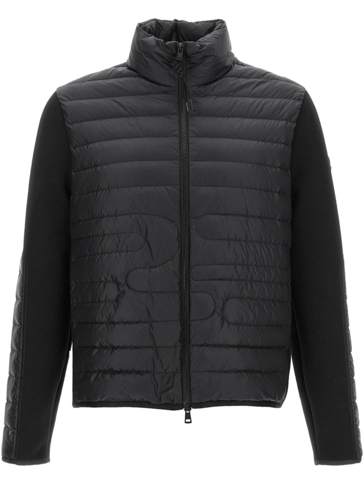 

Moncler куртка с нашивкой-логотипом, черный