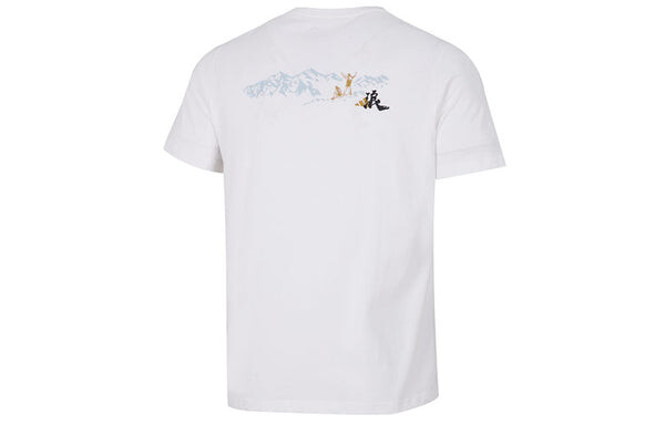 Футболка adidas Ss Cn Gfx Tee Athleisure Casual Sports Word Solid Color Round Neck Short Sleeve White, мультиколор — фото 2