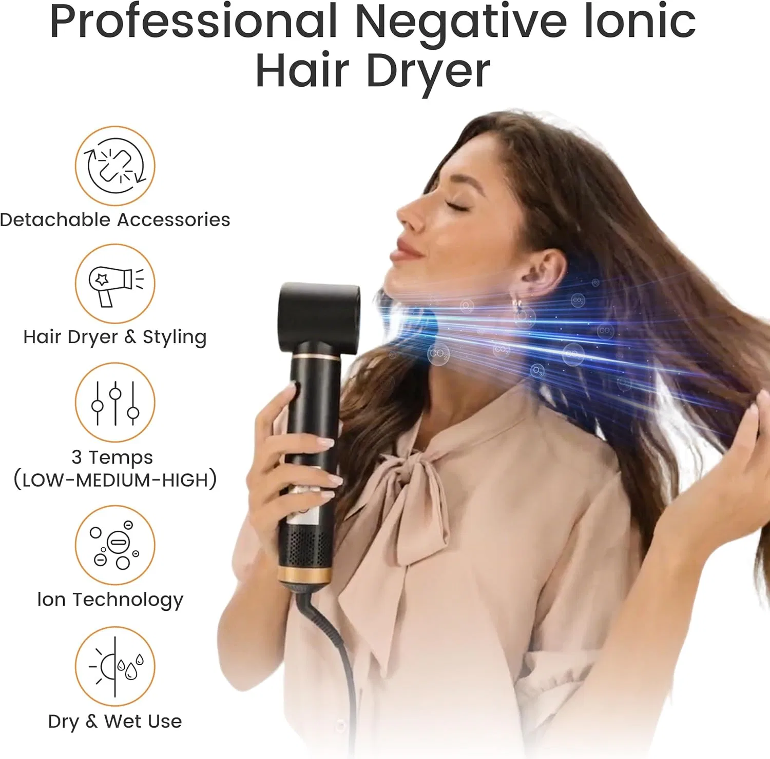 Набор для укладки волос Airstyler Pro 5-в-1, 1000 Вт Yeehawhoo, Colorful-1 — фото 3