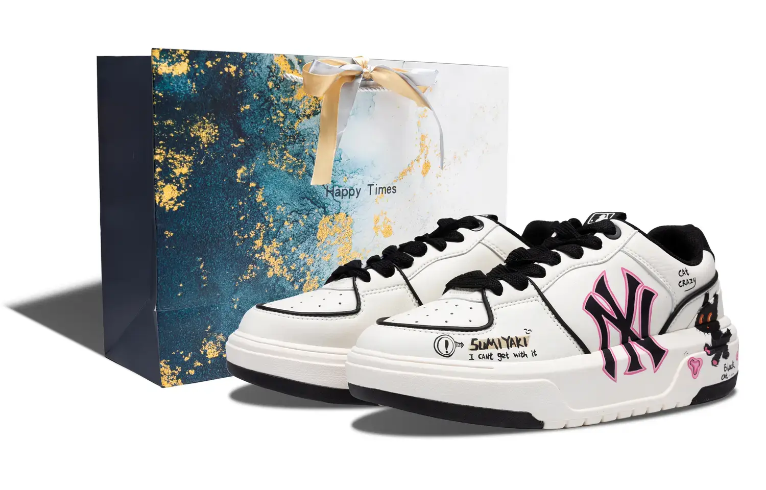 

Массивные скейтбордические кеды унисекс с низким верхом белого цвета Mlb, белый