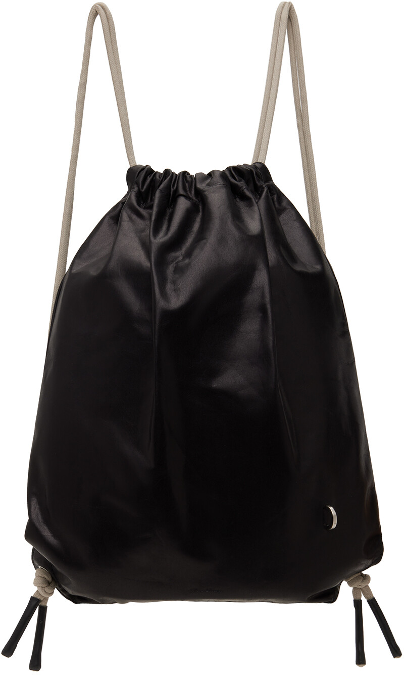 

Черный рюкзак на шнурке Rick Owens