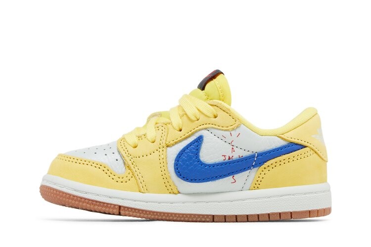 Кроссовки Air Jordan Travis Scott x Air Jordan 1 Retro Low OG SP TD, желтый — фото 3