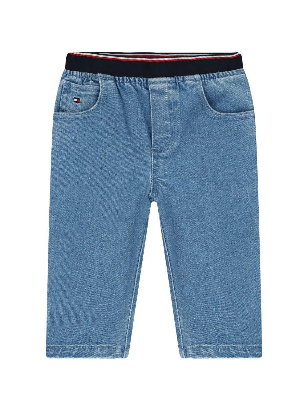 Джинсы с эластичным поясом Tommy Hilfiger Junior, синий