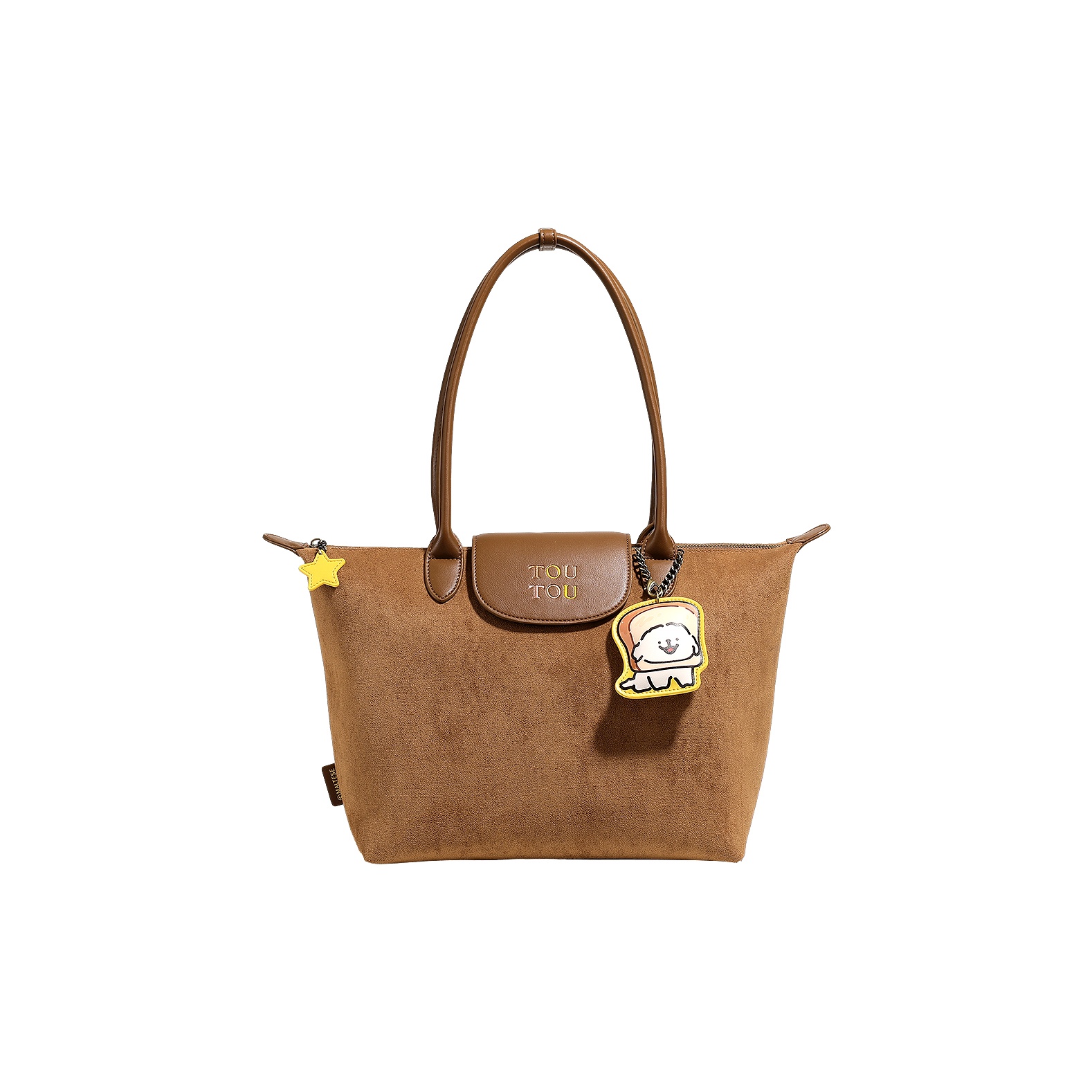 

TOUTOU Мальтийская сумка через плечо из ткани женская, Brown Large