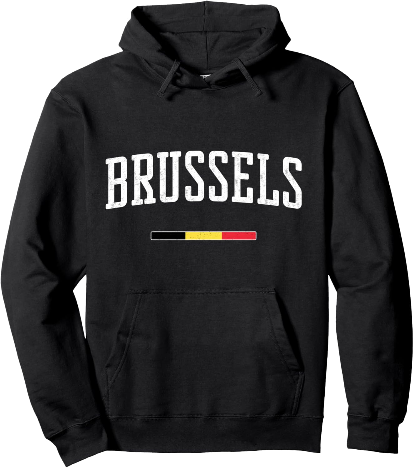 

Винтажная толстовка с капюшоном, Брюссель, Бельгия Brussels Apparel Co, черный