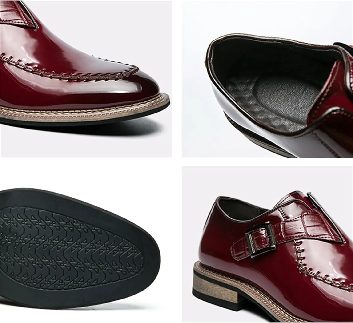 

Мужские классические туфли с одной пряжкой, удобные, с нескользящей подошвой, кожаные для прогулок, деловые, для свадеб и вечеринок, лоферы на молнии Optigard