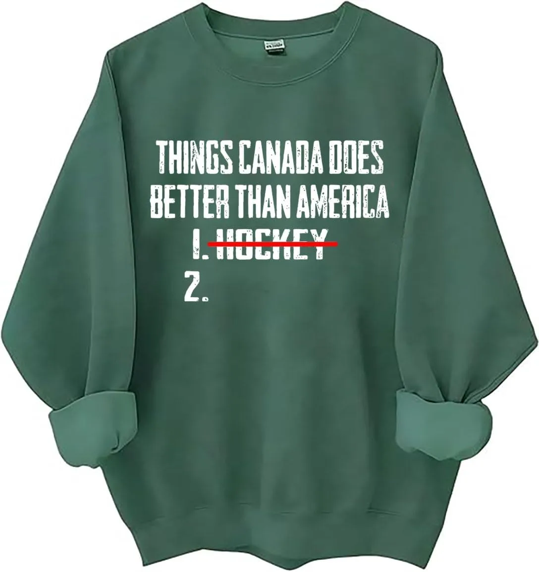 

Толстовка с принтом "Things Canada Does Better Than America", канадский юмор про хоккей LNDOCAI