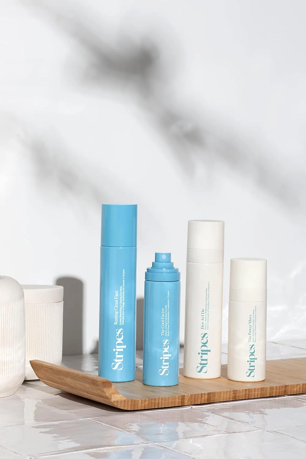 STRIPES Beauty Naomi Watts The Cool Factor And Resting Clean Face Bundle: увлажняющий спрей и очищающее средство для лица, успокаивает сухую и обезвоженную кожу, с алоэ вера, скваланом и керамидами