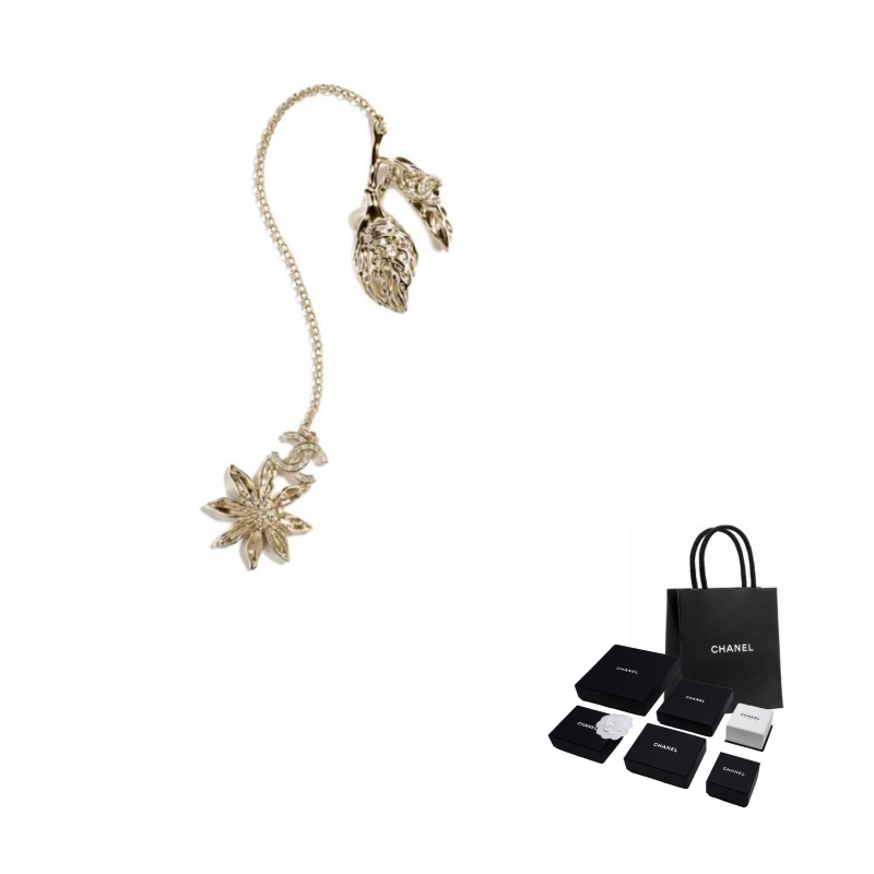 

CHANEL Серьги-клипсы металлические Women's Gold