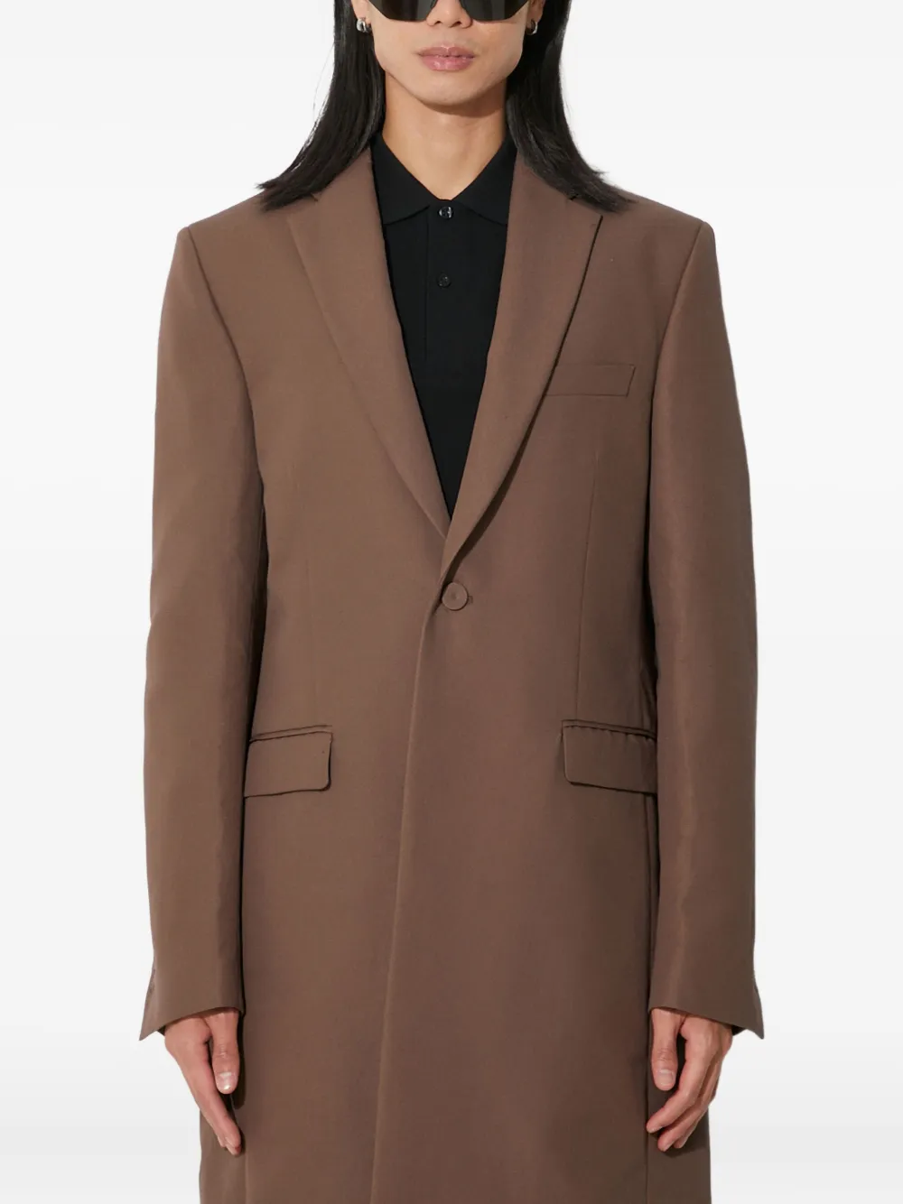

Однобортное пальто 424, коричневый