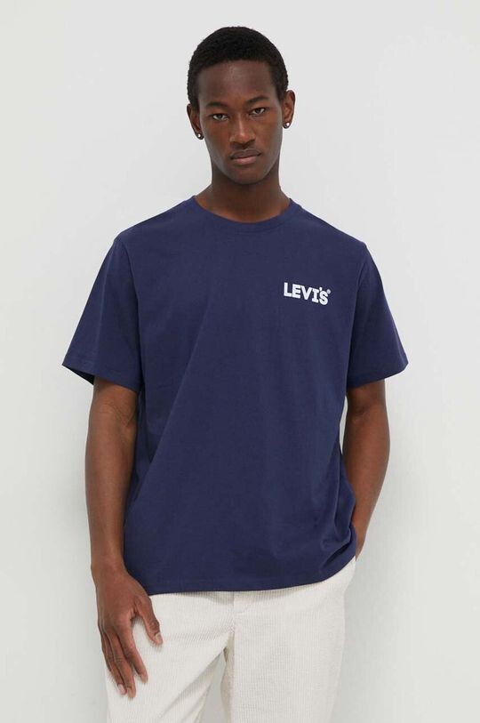 

Хлопковая футболка Levi's, темно-синий