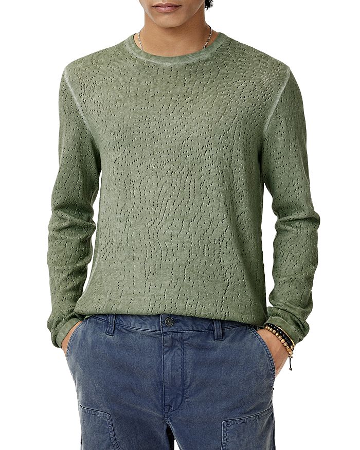 

Свитер Camden Mesh Stitch Crew John Varvatos, зеленый