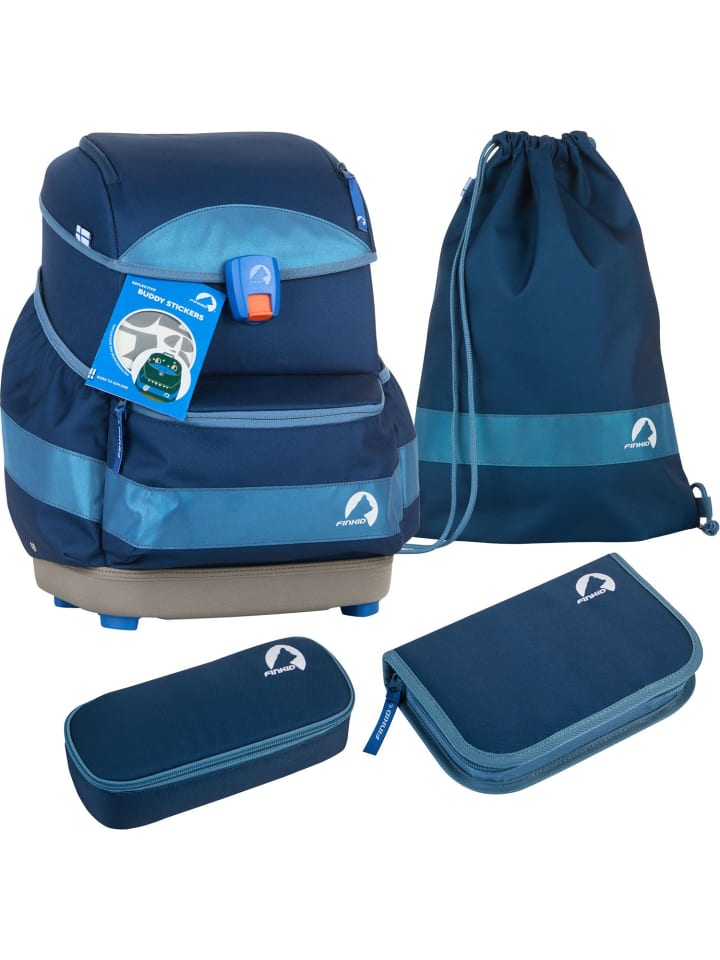 

Finkid Набор из 4 школьных сумок BUDDY EKO SPORT, цвет джинсовый/голубиный, синий/светло-синий