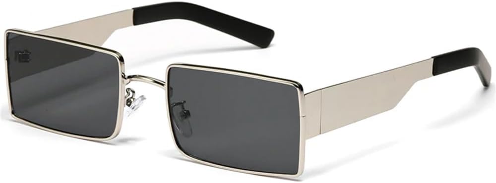 

Ретро женские солнцезащитные очки, мужские металлические солнцезащитные очки в винтажном стиле с защитой от УФ-излучения UV400 для использования на открытом воздухе HDUBFY, Silver Grey