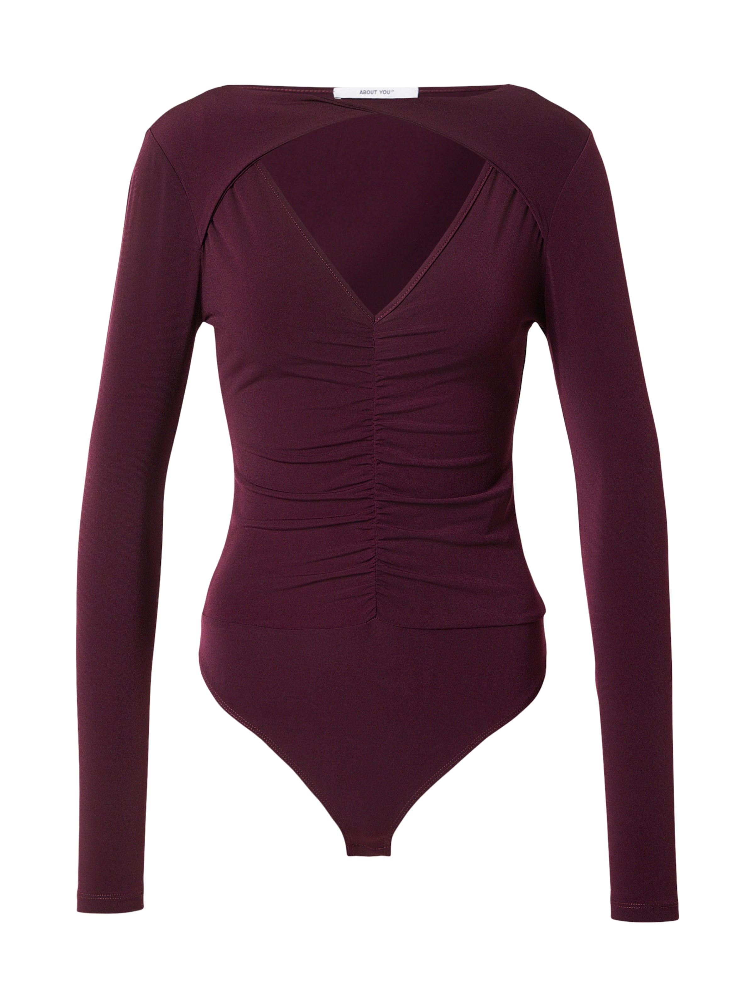 

ABOUT YOU Боди-рубашка 'Lilia' в винно-красном цвете