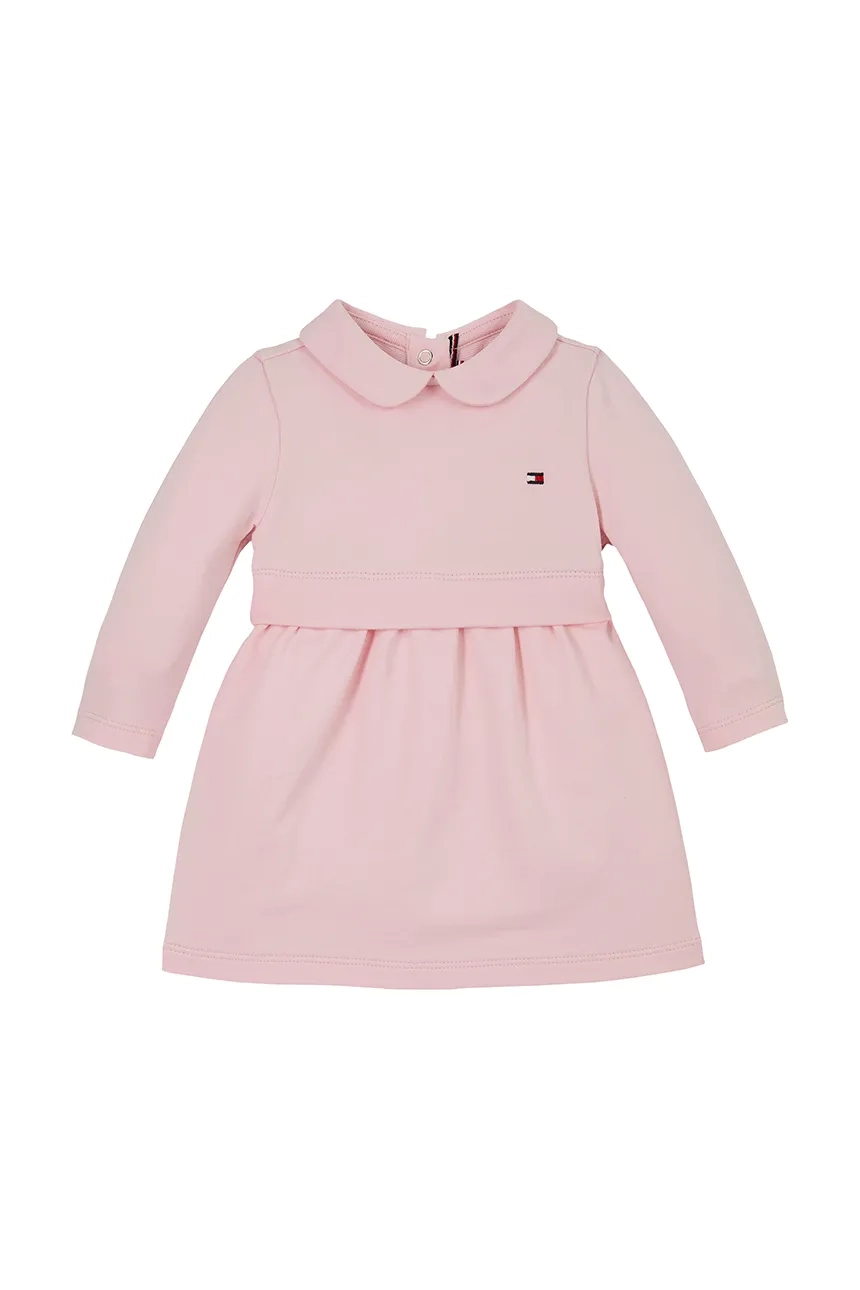 

Хлопковое платье для новорожденных Tommy Hilfiger, розовый