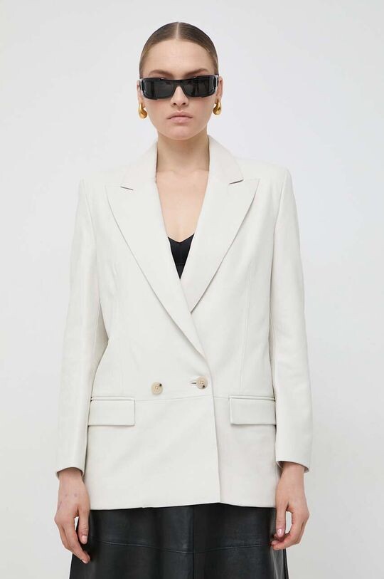 

Кожаная куртка Boss, серый