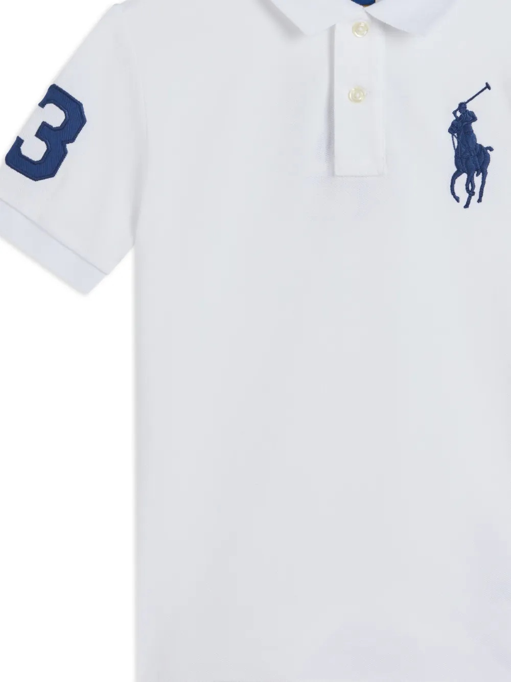 Рубашка поло с вышитым логотипом POLO RALPH LAUREN KIDS, белый — фото 3