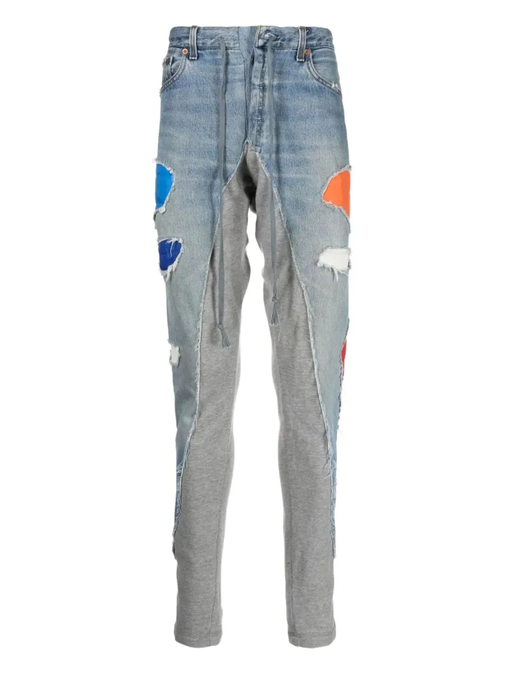

Спортивные брюки в технике пэчворк Greg Lauren, синий