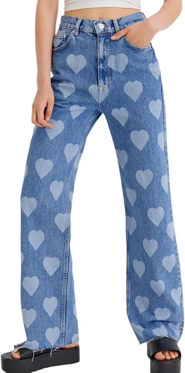 

Джинсы High-Waisted для женщин — винтажные в стиле Y2K, свободные, широкие GoldGalleon