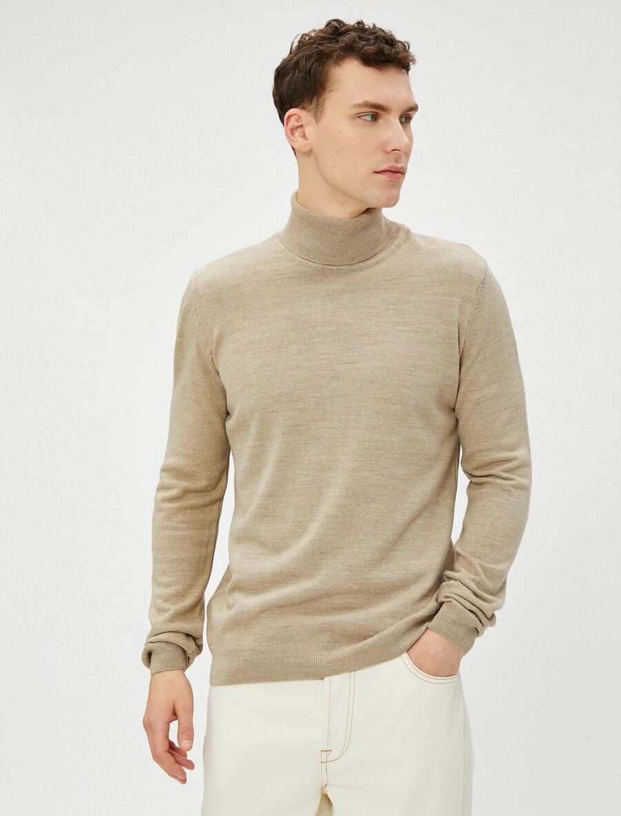 

Водолазка Koton Sweater, пятнистый бежевый