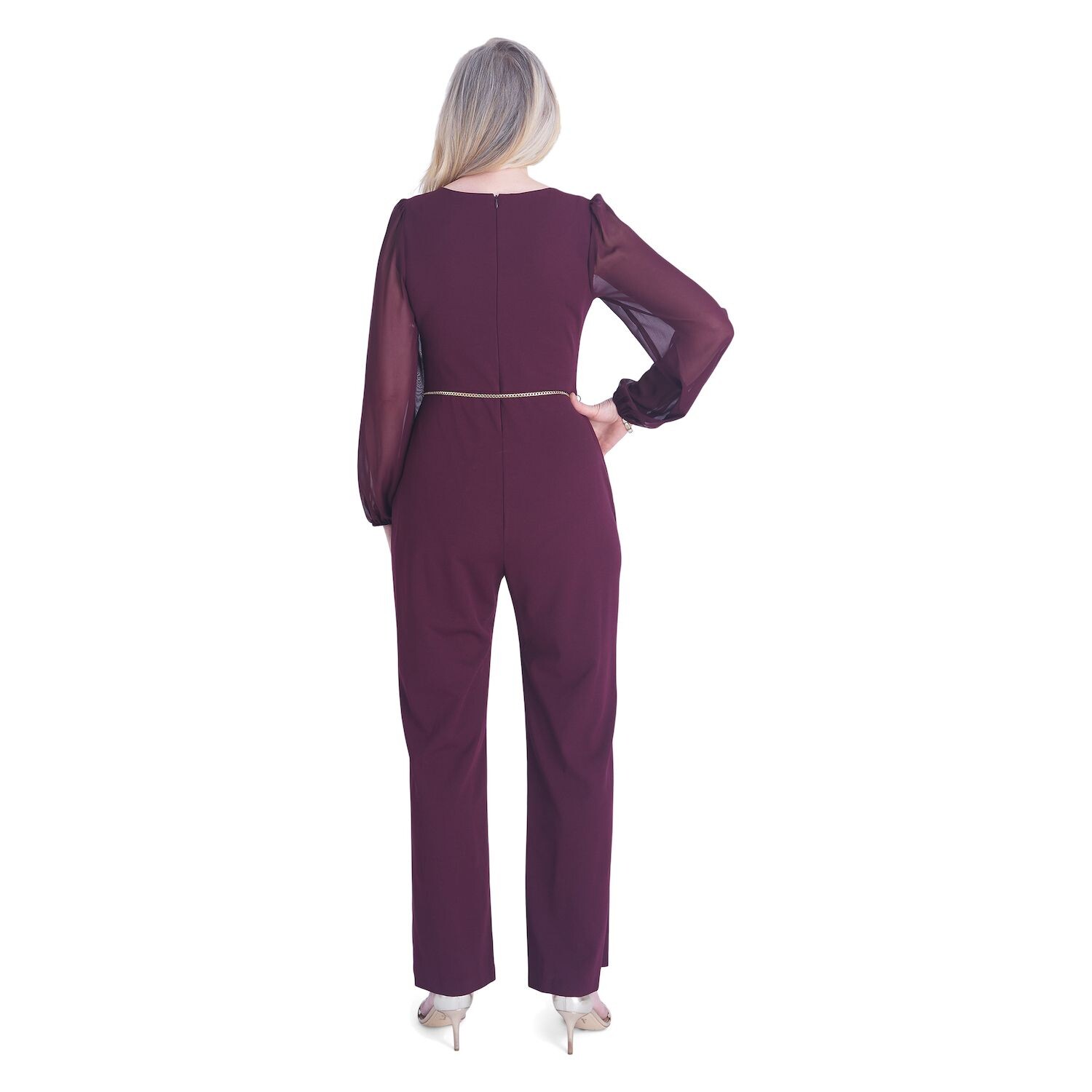 

Женский комбинезон с поясом-цепочкой и связной одеждой Connected Apparel