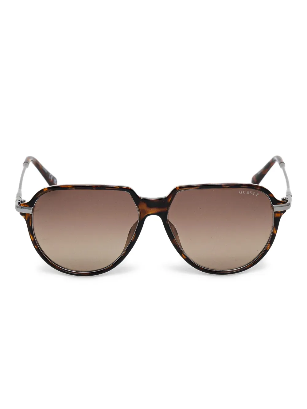 

Солнцезащитные очки в оправе черепаховой расцветки GUESS EYEWEAR, коричневый