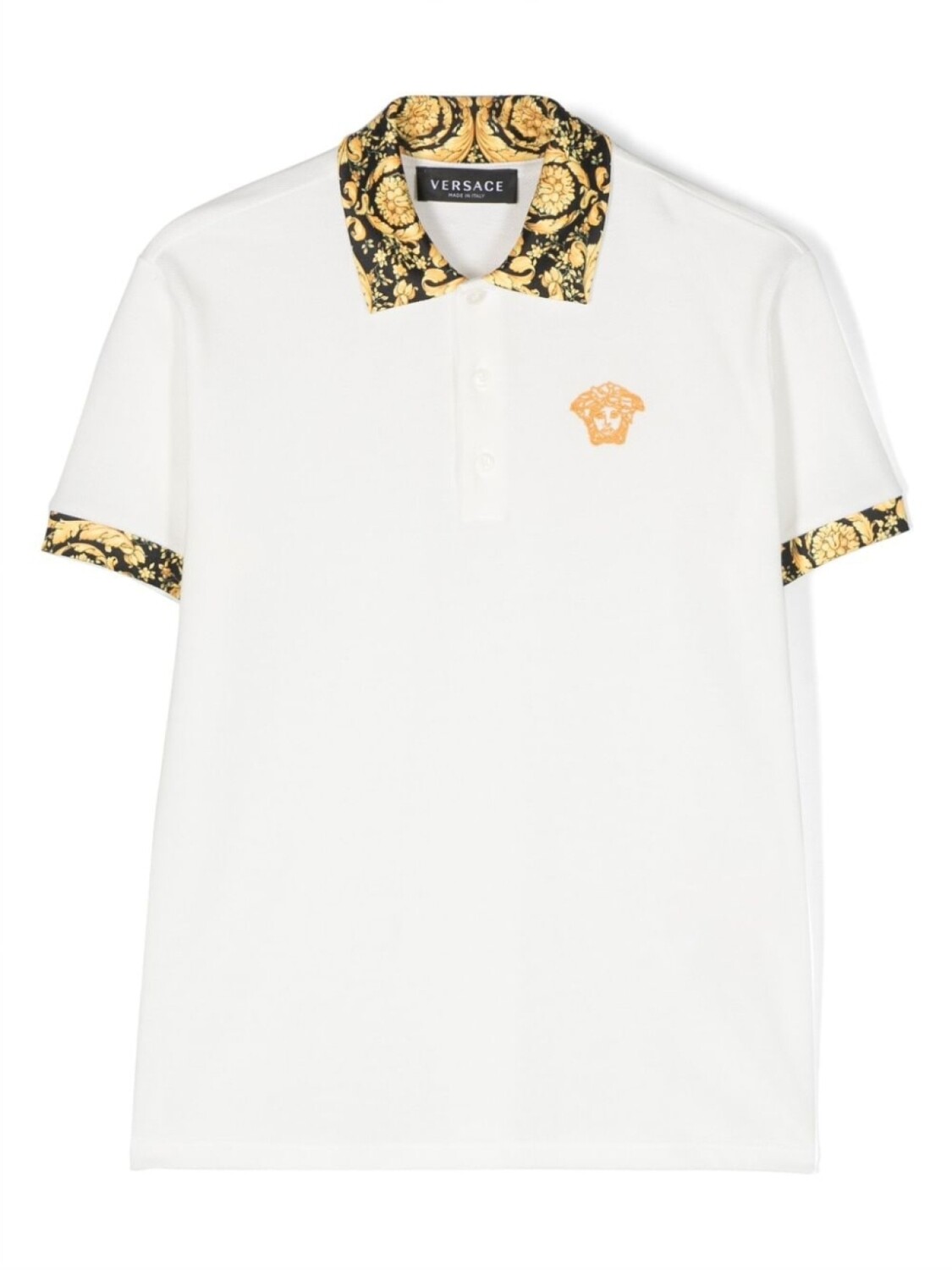 

Versace Kids рубашка поло с принтом Barocco Kids, белый