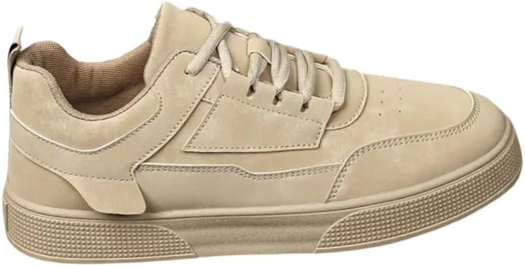 

Модные мужские кроссовки большого размера - легкий и мягкий верх, молодежный и энергичный стиль, противоскользящие и прочные Clolinde, хаки