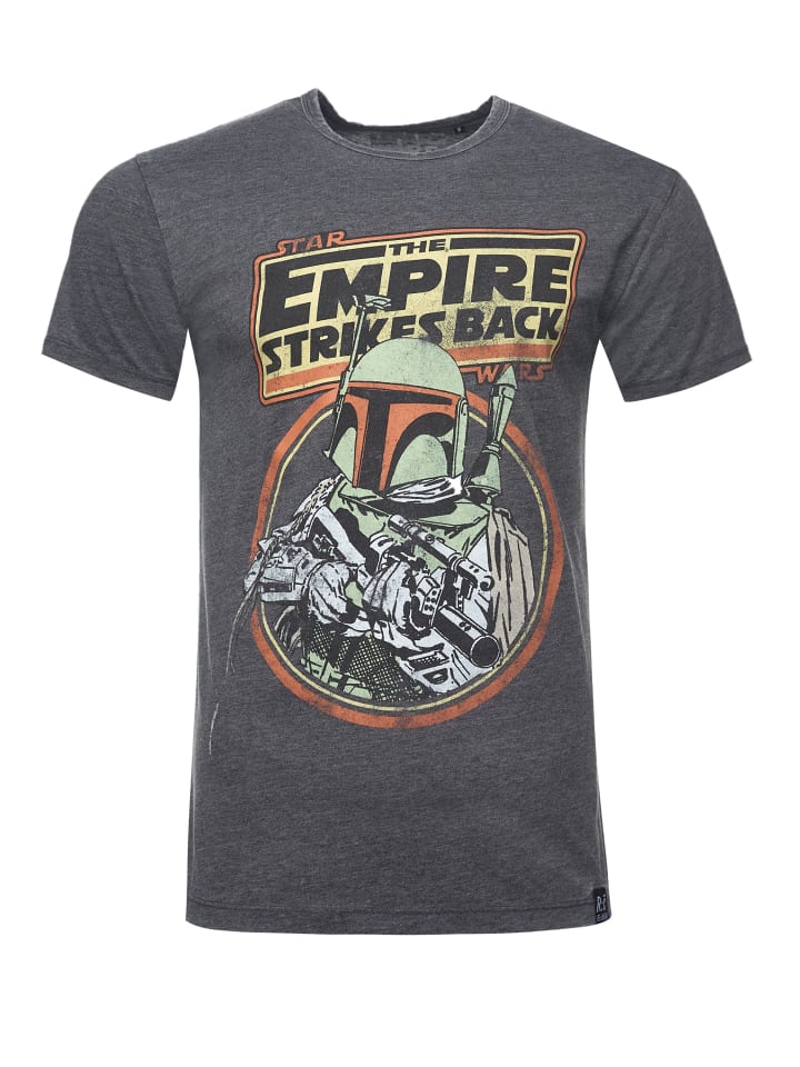 

Футболка Re:Covered T-Shirt Star Wars The Empire Strikes Back Boba Fett, цвет Charcoal