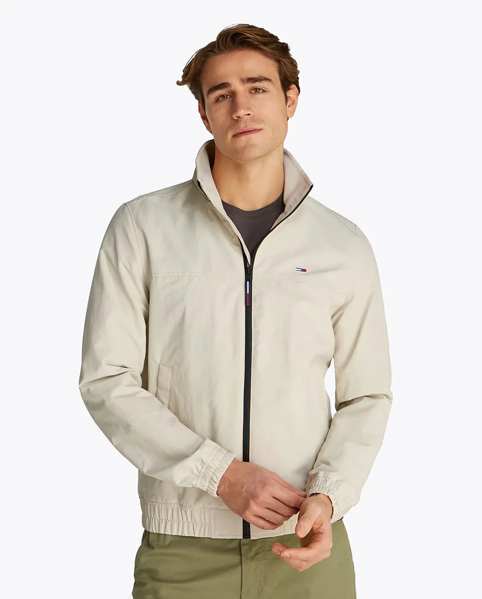 

Мужская куртка с молнией и классическим кроем Tommy Jeans, светло-серый