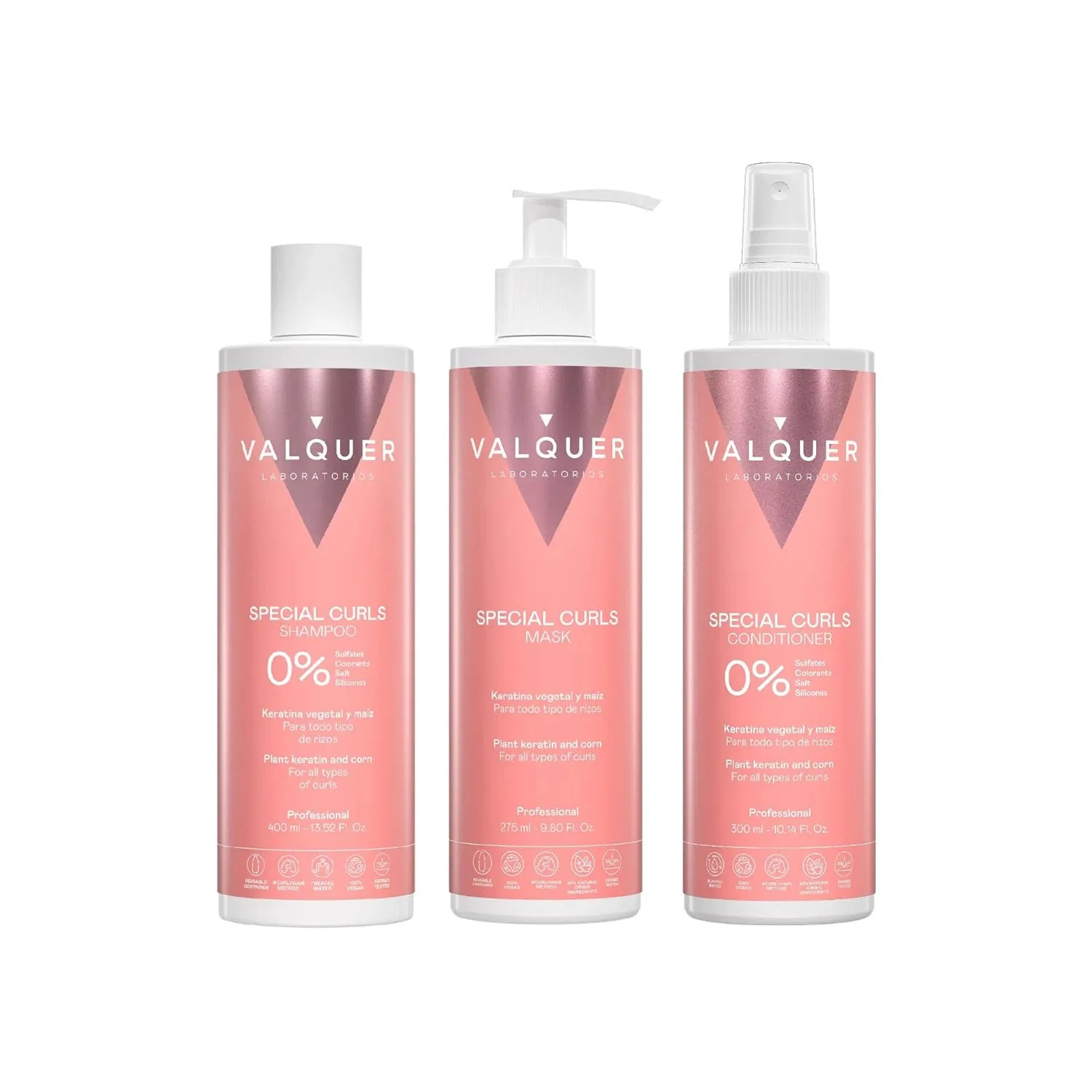 Набор Valquer Special Curl Care Set для кудрявых волос: шампунь, маска, кондиционер Valquer Laboratorios