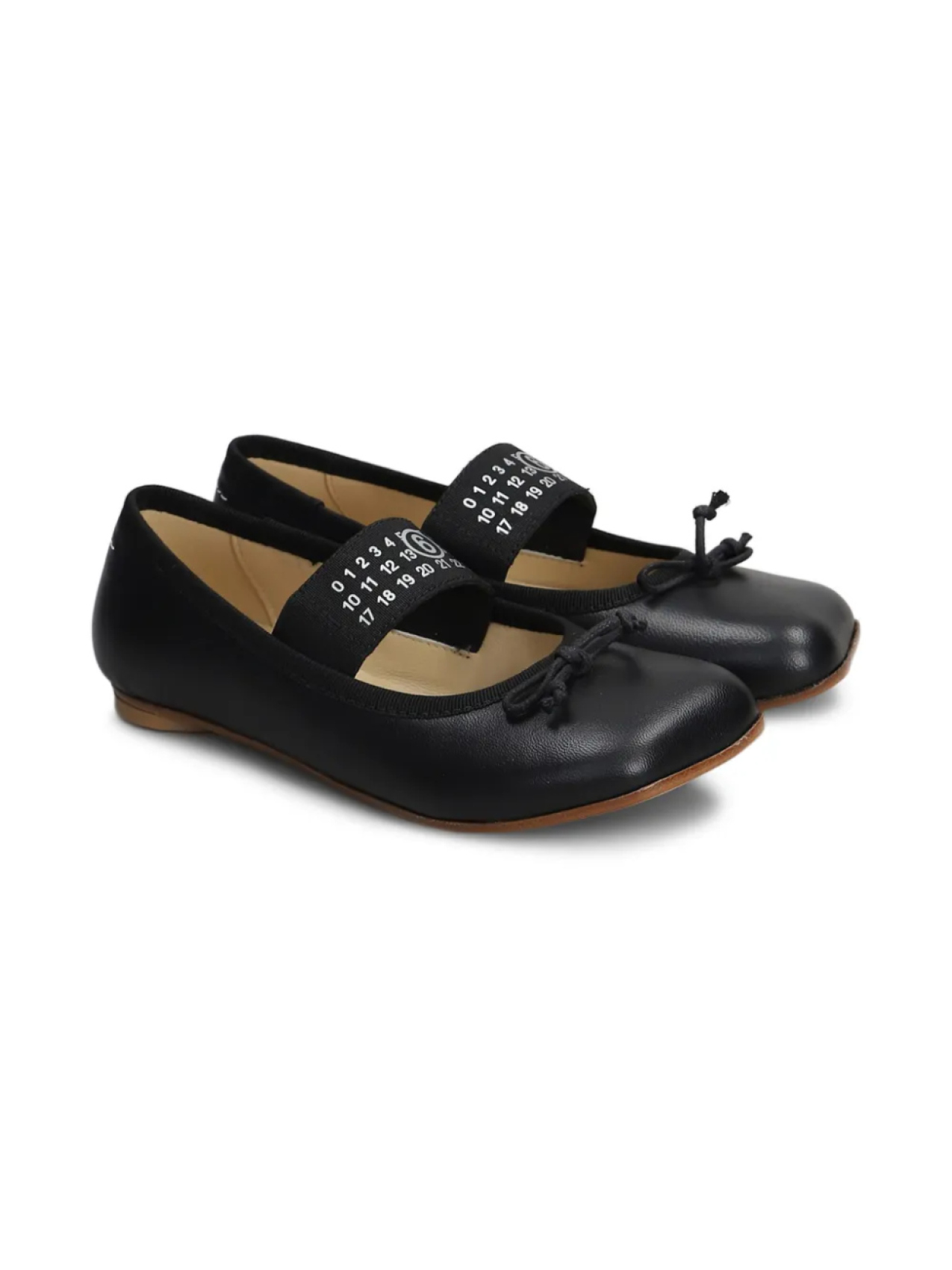

Балетки с цифровым мотивом MM6 Maison Margiela Kids, черный