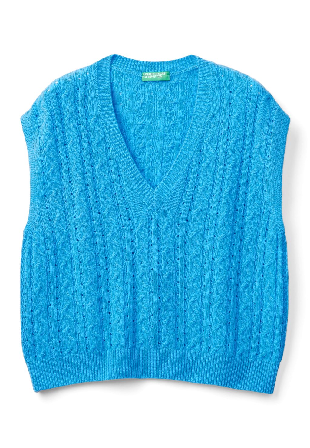 

Базовая футболка BOXY FIT WITH PERFORATIONS United Colors of Benetton, синий