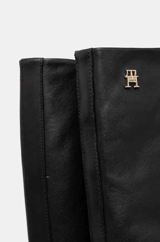 Ковбойские сапоги High Cowboy на высоком каблуке из кожи Tommy Hilfiger, черный — фото 4
