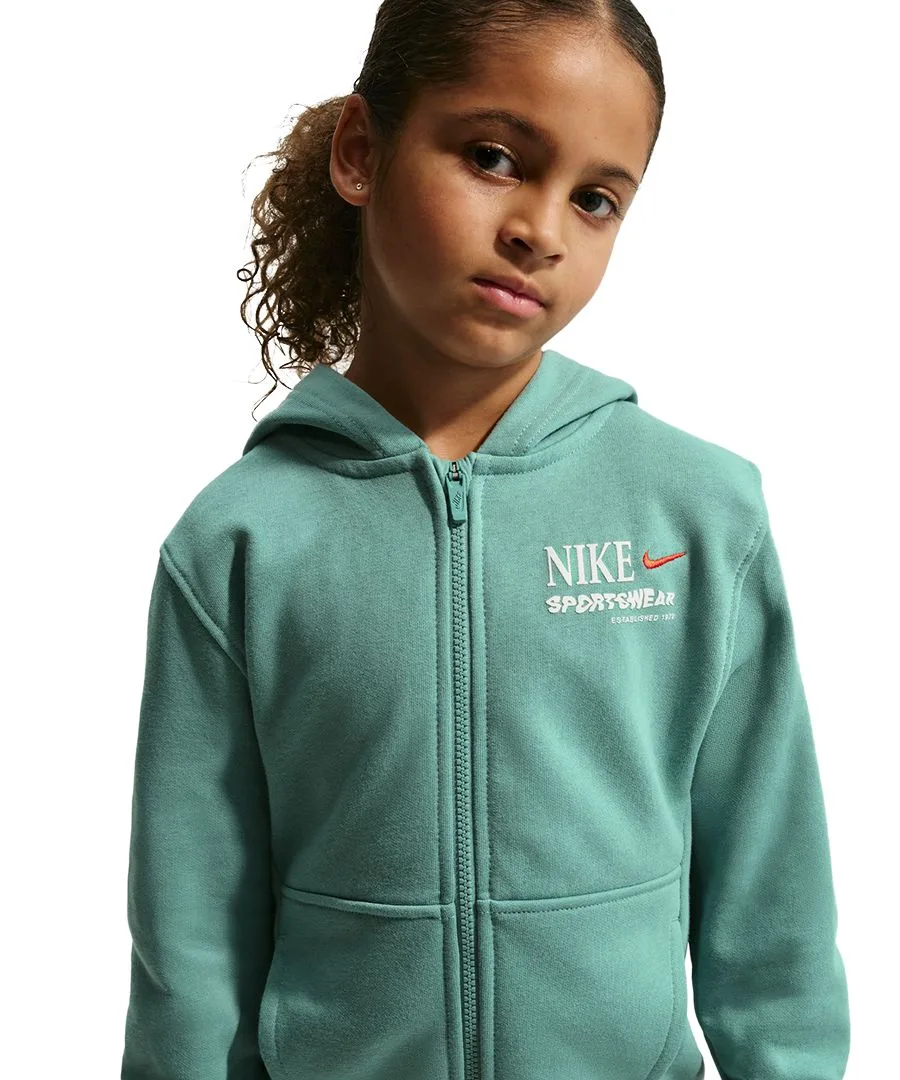 Детская флисовая толстовка на молнии от Sportswear Club Nike, Cannon/Sail — фото 3