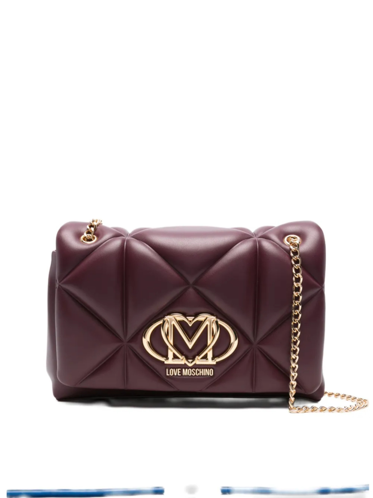 

Стеганая сумка через плечо с логотипом Love Moschino, красный