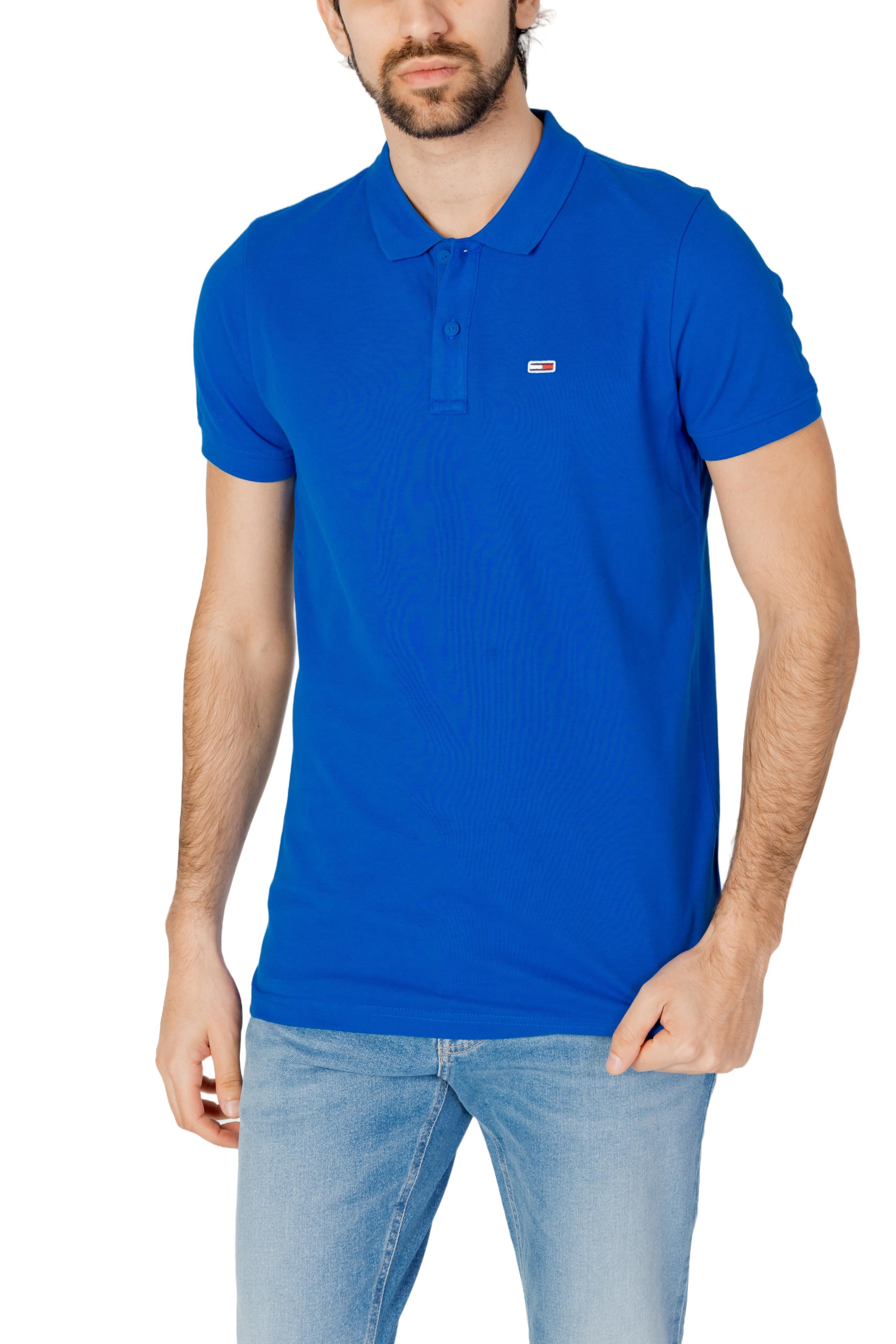 

Поло Tommy Jeans однотонное, синий