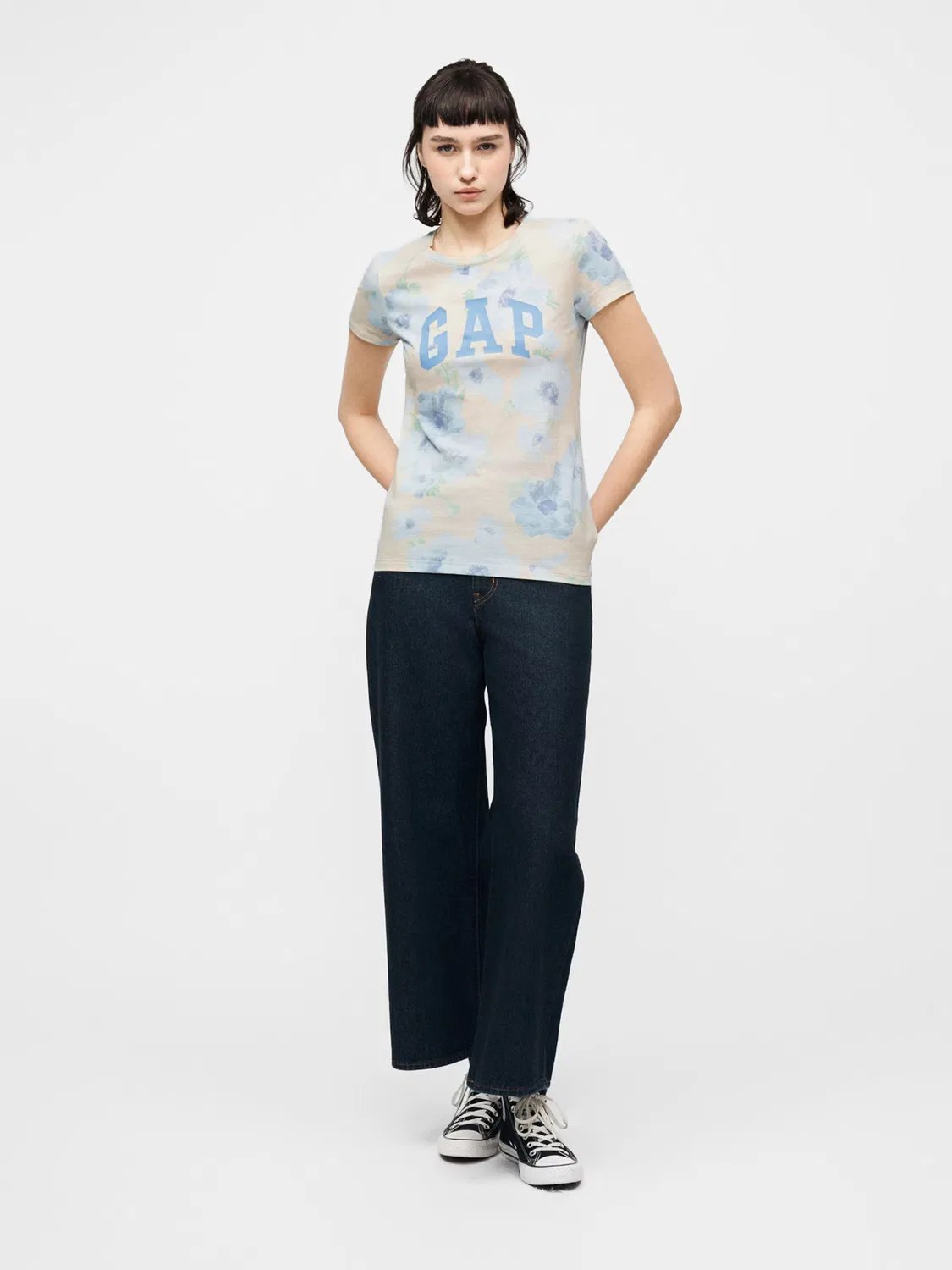 Рубашка Gap CLASSIC бежевого цвета — фото 4