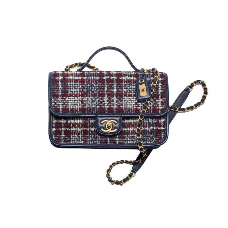 

22k осенне-зимняя шерстяная твилловая мягкая шерстяная сумка с металлическим клапаном, сумка с цепочкой, ручная сумка, маленькая женская сумка через плечо CHANEL