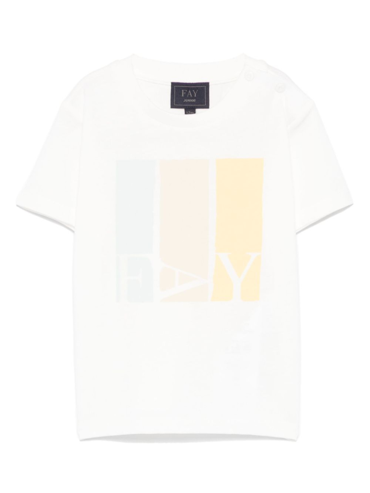 

Fay Kids футболка с логотипом, нейтральный цвет