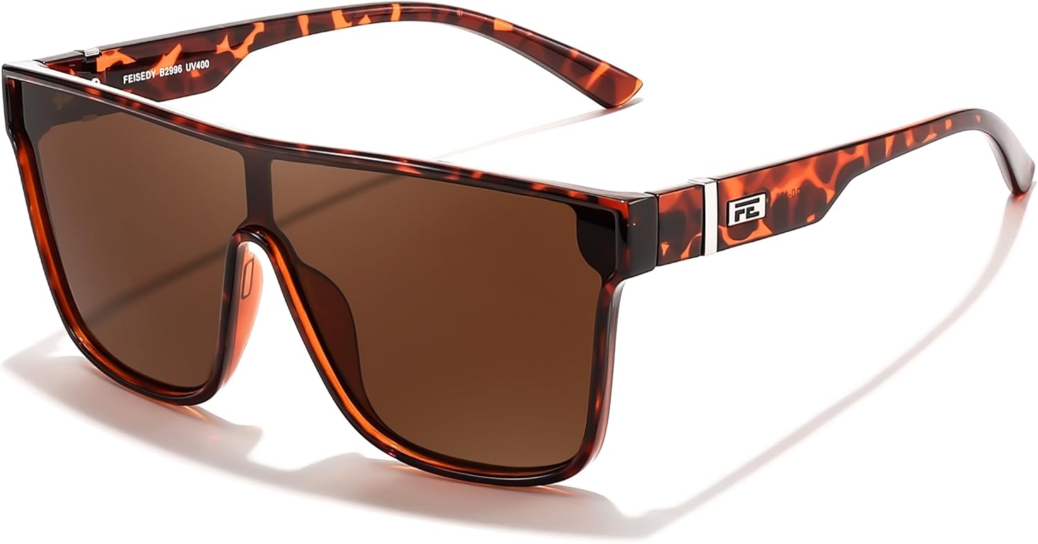 

Солнцезащитные очки FEISEDY для женщин и мужчин, модные зеркальные линзы, солнцезащитные очки для вождения и пляжа с защитой от УФ-излучения UV400, модель B2996, Leopard Frame & Tea Lens