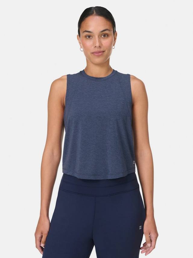 

Мягкий топ Soft Flow Studio с перекрученной спинкой Sweaty Betty, Navy Blue