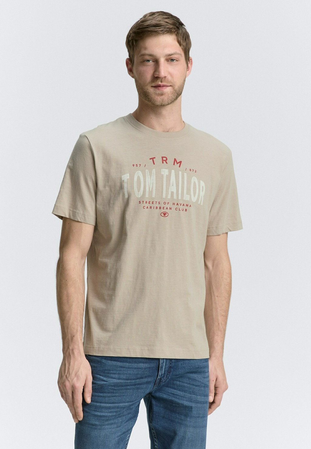 

Футболка с принтом SLUB TOM TAILOR, бежевый