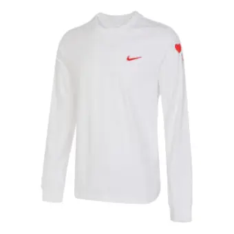 

Футболка спортивная одежда футболка с длинным рукавом Nike, белый