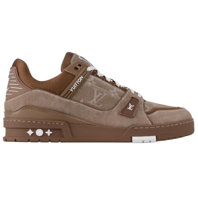 LOUIS VUITTON Кроссовки Low Top Skateboard для мужчин коричневые — фото 2