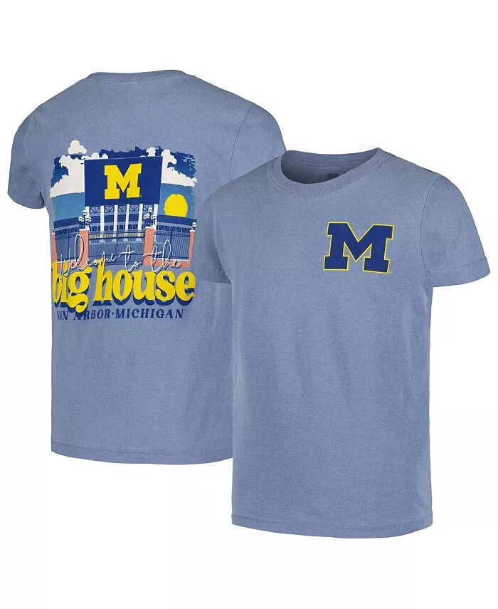 

Футболка Big Boys and Girls Navy Michigan Wolverines Hyperlocal Comfort Colors Image One