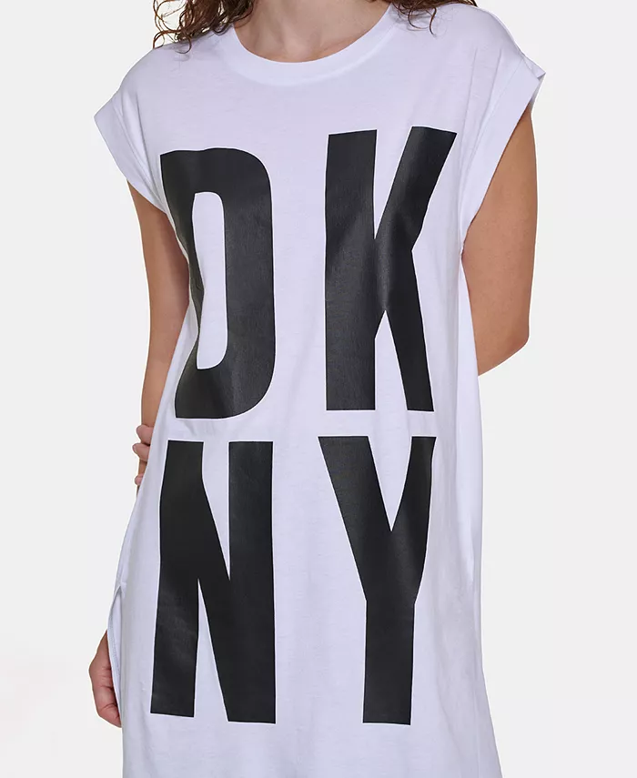 

Туника с логотипом High-Low DKNY, мультиколор